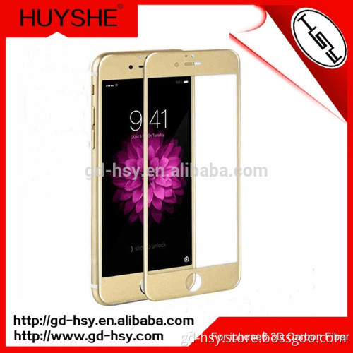 HUYSHE 2016 new arrivals for Apple iphone 6 3D carbon fiber tempered glass 9H screen protector for Apple iphone 6
